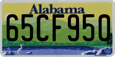 AL license plate 65CF950