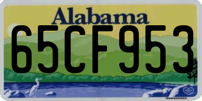 AL license plate 65CF953