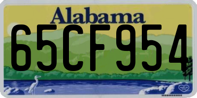 AL license plate 65CF954