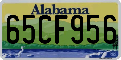 AL license plate 65CF956