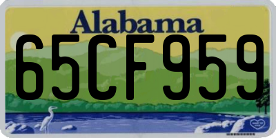 AL license plate 65CF959