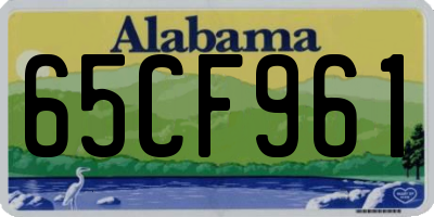 AL license plate 65CF961