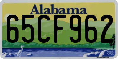 AL license plate 65CF962