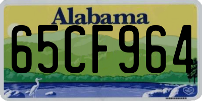 AL license plate 65CF964