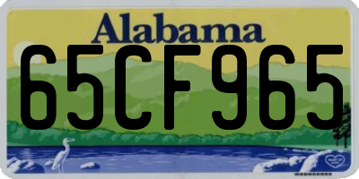 AL license plate 65CF965