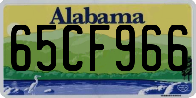 AL license plate 65CF966