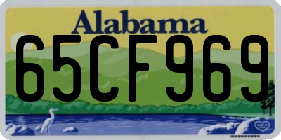 AL license plate 65CF969