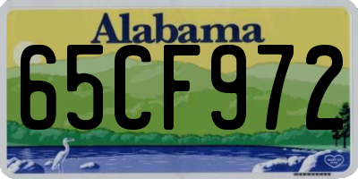 AL license plate 65CF972
