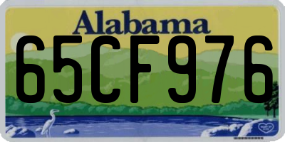 AL license plate 65CF976