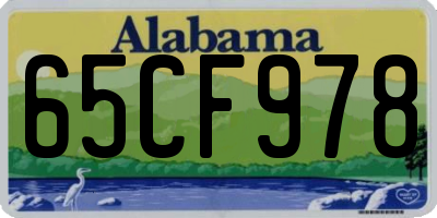 AL license plate 65CF978