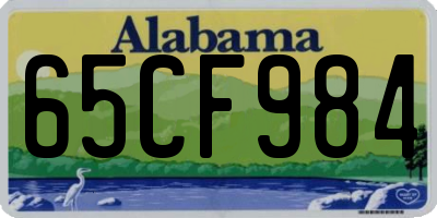AL license plate 65CF984
