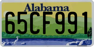 AL license plate 65CF991