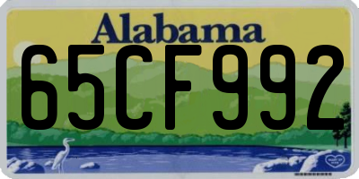 AL license plate 65CF992