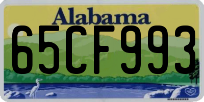 AL license plate 65CF993