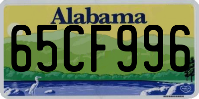 AL license plate 65CF996
