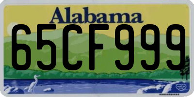 AL license plate 65CF999