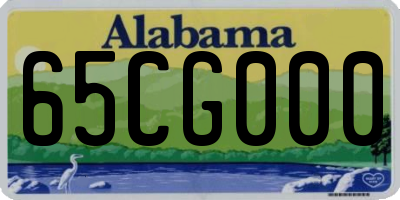 AL license plate 65CG000