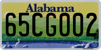 AL license plate 65CG002