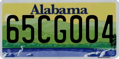 AL license plate 65CG004