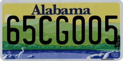 AL license plate 65CG005