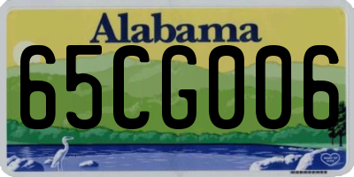 AL license plate 65CG006