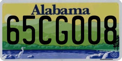 AL license plate 65CG008