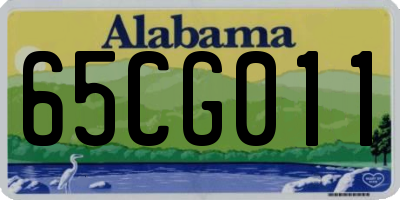 AL license plate 65CG011