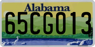 AL license plate 65CG013