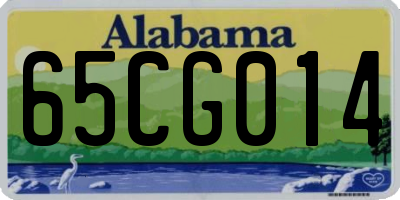 AL license plate 65CG014