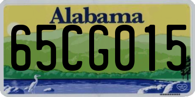 AL license plate 65CG015