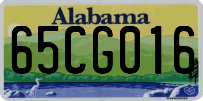 AL license plate 65CG016