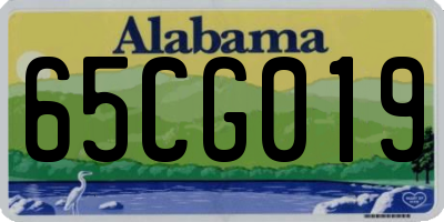 AL license plate 65CG019