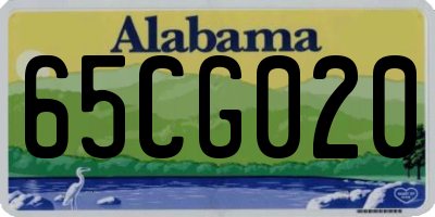AL license plate 65CG020