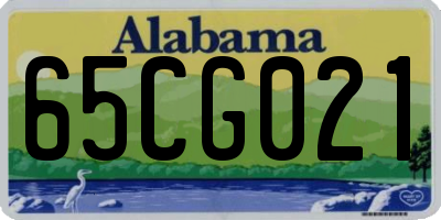 AL license plate 65CG021