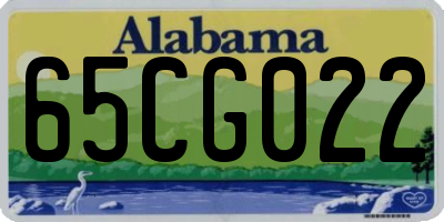 AL license plate 65CG022
