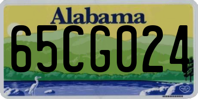 AL license plate 65CG024