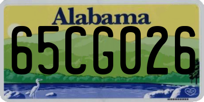 AL license plate 65CG026