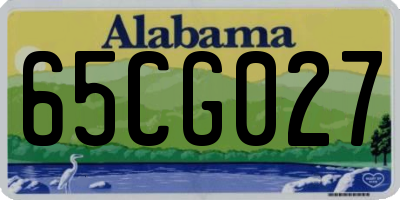 AL license plate 65CG027