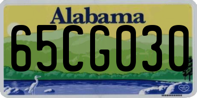 AL license plate 65CG030