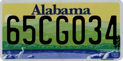 AL license plate 65CG034
