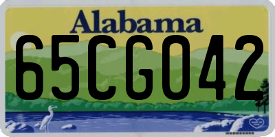 AL license plate 65CG042