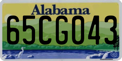 AL license plate 65CG043
