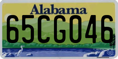 AL license plate 65CG046