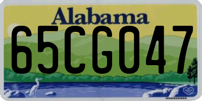 AL license plate 65CG047