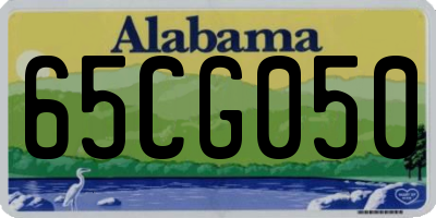 AL license plate 65CG050