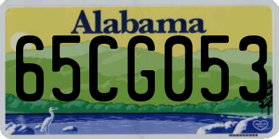 AL license plate 65CG053