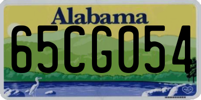 AL license plate 65CG054