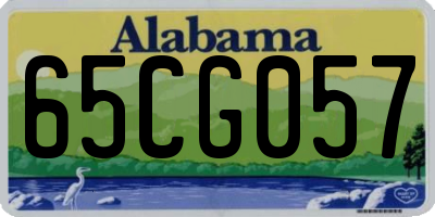 AL license plate 65CG057
