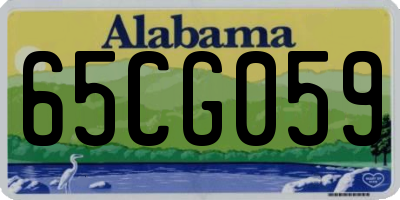 AL license plate 65CG059