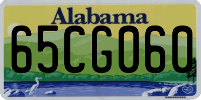 AL license plate 65CG060